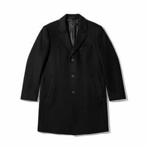 Michael Kors Wool/Cashmere Blend Black Coat Size 46R